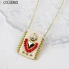 Catene 5 pezzi Elegant Heart Ciondoli per perle fatte a mano Collana classica donna adorabile vintage regalo 52998