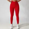 Pantalon actif côte de leggings sans couture yoga d'été pour femmes collants Scrunch Sport Fitness Pantalage recadré