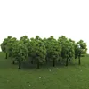 Fleurs décoratives 20pcs 3,5 cm mini modèle arbres micro paysage décor de train accessoires accessoires