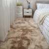 Carpets 40X60CM Bedroom Bedside Carpet Living Room Coffee Table Sofa Floor Mat Solid Color Plush Thickened Washed Silk Non-Slip Blanket