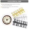 Wall Clocks 15 Sets Rome Roman Number Clock Repairing Accessories Replacement Digital Card Numerals Parts Plastic