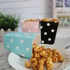 Wrap regalo 12pcs Pink Blue Dot Wave a strisce Popcorn Box Candy/Sanck Bagna BAGGI OS Birth