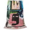 Cobertores Basquiat Famous graffiti Blanket Velvet Spring Autumn Autumn Throw Lightweight para Sofá Escritório Plexh Fin