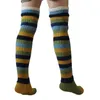 Chaussettes de femmes de haute qualité pour femmes tricots adultes adultes hiver loisir Style mixte couleurs mixtes knee-hauts bas bas
