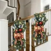 Decorative Flowers Advent Wreath Wooden The Cordless Prelit Stairway Trim Christmas Wreaths For Front Lighted Outdoor Battery Operated