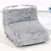 Mattor Electric Foot Warmer Heat Pad Soft USB Laddning Uppvärmda skor Bekväm plysch för hemma Winter
