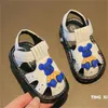 Flower Print Baby First Walkers Cute Boys Girls Baotou Sandals Fashion Kids Shoes Soft Crib Shoes Toddler infant Anti Slip Sneakers