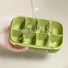 Moules à cuisson DIY Moule de glace 2 en 1 fabricant de cubes avec boîte de rangement de la création de démonstration facile pour un plateau sécuritaire à la maison