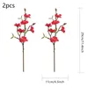 Flores decorativas 2pcs plantas artificiais pêssego ramificações de restaurantes casas de restaurante Business Center Desktop Diy Vase Placement Decoration