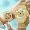 Polshorloges lige diamant vrouwen horloges roségouden horloge waterdichte luxe creatieve holle klok woman armband relogio feminino