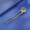 Haarklammern Chimäre Metallstöcke Einfache U-förmige Gabel hohl-out-Haarthaarpins Chignon Pins für Frauen Brötchen-Stäbchen