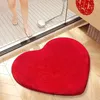 Carpets Red Love Heart Carpet Saint Valentin Double salon chambre chambre à coucher doux sans glissement.