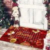 Tapetes 1pc de decoração de natal piso tapete de casaco de banheiro banheiro anti -tapetes slip tapetes para 2024 Merry Navidad Year Ano Presente