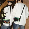 Designerväska crossbody för män japansk super heta låda personlig reflekterande trendig liten fyrkantig mångsidig instagram kedja axel kvinnor