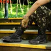 Fitness schoenen mannen werkveiligheid militaire laarzen midden-kalf warme comfortabele winter outdoor leger laars solide antislip mannelijke casual sneakers