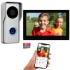 Intercom 7 Inch 1080P Touch Screen Video Intercom Smart Wifi Video Doorbell System Doorbell Camera Door Phone for Home Apartment Doorbell