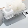 Cuisine de rangement en plastique étagère étagère à double couche Rack de vidange pour le savon Sponge Table Organisateur Accessoire de salle de bain