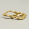 Solid Brass Metal Belt Buckle 40mm Casual Jeans Accessorie Stainless Steel Single Pin Half 240401