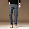 Oussyu Brand Vêtements Mens Pantalon de chargement 97% Coton Couleur solide Travail Pantal Casual Pantalon coréen pantalon mâle 240403