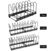 Keukenopslag uitbreidbare pannen organisator rek potten kast met 10 verstelbare compartimenten doe -het -zelf houders