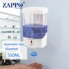 Liquid Soap Dispenser Zappo Automatisk beröringslös sensor Hand Sanitizer Shampoo Detergent Vägg monterad för badrum