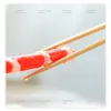 Chopsticks 1-4 st trä värmeöverföringspetsig sushi bambu ekologiska bordsartiklar