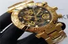 Model15617 Men Subaqua Nomai Quartz Watch with Stainless Steel Strap 18K Gold Chronograph Watch New9205469