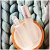 Storage Bottles 1000pcs/lot Thick Frosted Glass Perfume Refillable Empty Roller Essential Oils Vials 10ml Roll On Bottle