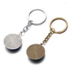 Keychains 1pc Creative Memorial Autism Time Gemstone Keychain Pendant Bag Logo Keyring