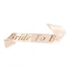 Party Decoration Bride To Be Sash Satin Shoulder Strap Team Crown Hen Night Hair Accessories Mr Mrs Wedding Bachelorette Decorations