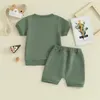 Kläder sätter sommarkläder för småbarn pojkar baby pojke skjorta shorts set kort ärm tee skjortor topp spädbarn barn söta kläder