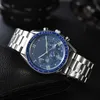 Projektant Mody Superb Quality Mi Commorative Multi Functional Quartz Mens Watch Precision Steel Timing Moon Series