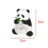 Horloges murales panda horloge silencieuse créative belle petite pendaison en bois calme