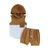 Kleidungssets Kleinkind Sommer Baby Boy Ärmeln und Cotton Hoddie Tracksuits Top Born Outfit Clodtasche Short Hosen 2pcs