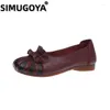 Chaussures décontractées Simugoya Locs pour femmes en cuir plat confortable confortable sans glissement Ballet Zapatos Planos Mujer 35-41