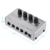 Versterker MX400 Audiomixer Ultra compact geluid Lage ruis met Power Adapter Mini 4 Channel DJ Karaoke Audiomixer Hoofdtelefoonversterker