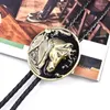 Bow Ties Fashion Relief Horse Buckle Bolo Tie Halsband Western Cowboy Slitte Drop