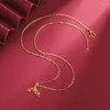 Pendants 999 Pure Gold Color Fish Tail Zircon Pendant 3D Hard Necklace Female Fine Christmas Gift Real Chains Jewelry Gifts