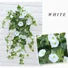 Decorative Flowers 65.5cm Simulation Morning Glory Fake Plant Vine Flower Rattan Plastic Wall Hanging Wedding Party Home Decor