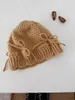 Breda randen hattar Instagram stil söt båge fiskare hatt mångsidig för kvinnor söt stickad ullkoreansk höst och vinter