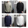 Herenjacks Comfy Fashion Mens Tops Jacket Blouse Traditional Button Up Uniform Chinese Kleding katoenpolyester