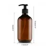 Liquid Soap Dispenser 4PCS 500 ml Herbruikbare handpompfles Badkamer Douchegel Shampoo Ronde schouderlotion Accessoires