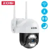 Camera's ZOSI 3MP PTZ WIFI IP CAMERA H.265 Wireless Surveillance Security CCTV Camera P2P Audio Outdoor AI Human Detect HD -camera's