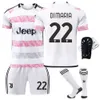 Juventus Away Jersey Numéro de jeu Hovic Chiesa Di Maria Pogba Football Jersey