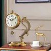 Table Clocks Mini Retro Pendulum Clock Desktop Luxury Bedroom Automatic Desk Modern Reloj Escritorio Vintage Home Decor Items