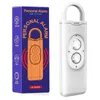 2024 Sirène d'autodéfense Alarme de sécurité pour les femmes porte-clés avec 130 dB SOS LED Light Alarms Personal Security Security Keychain Alarm