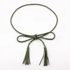 Belts Lady's Chinese Style Braided Woven Tassel Thin Belt Decorated Waistband Casual For Dress