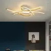 Plafondlampen minimalisme moderne led voor woonkamer slaapkamer studie matte zwart of goud afgewerkte lamp armaturen