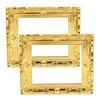 Frames 2 Pcs House Model Mini Toys Plastic Decor Adorable Miniature Delicate Gold Picture Children Po Supplies