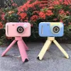 2.4in HD Electronic Toy Camera Cartoon Mini 180 Degree Rotation Video Camera Toys Outdoor Indoor Pography Props Gift for Kids 240327